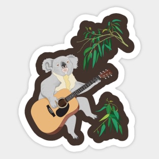 Koala Playing Guitar Sticker